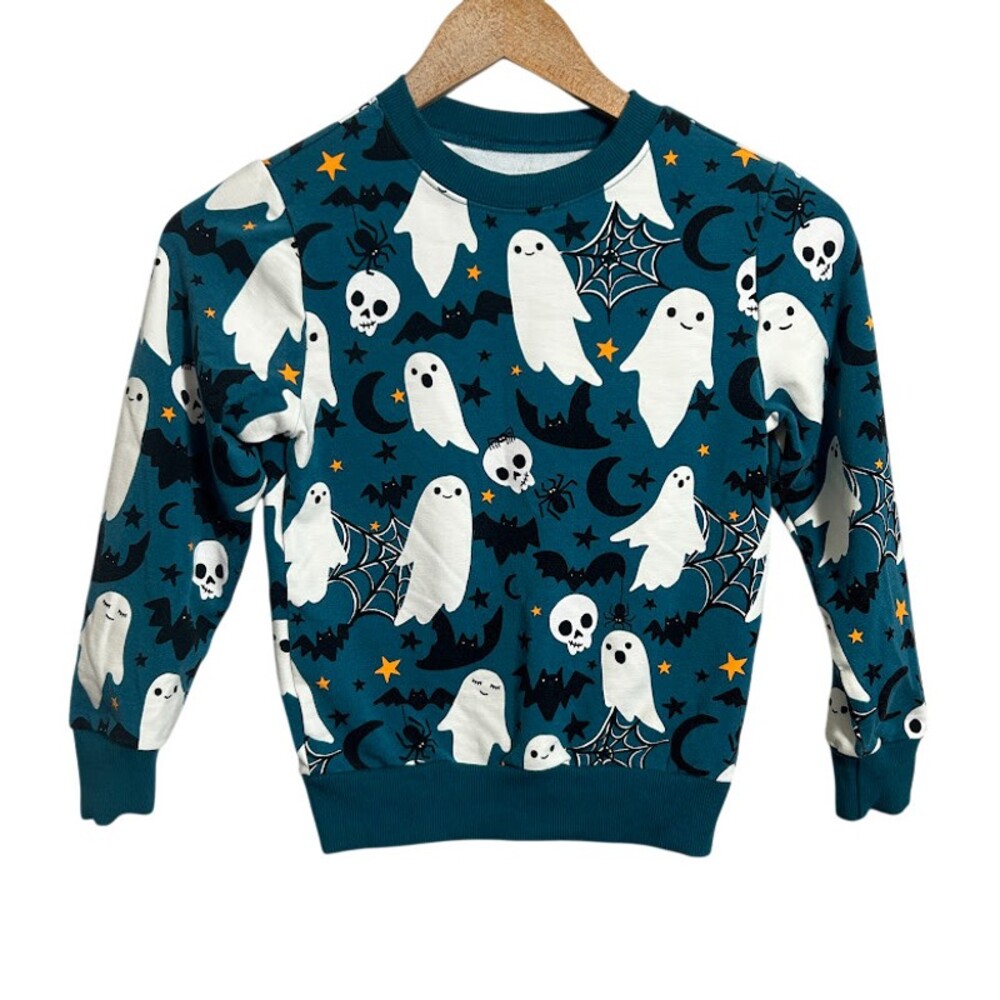 Little Sleepies Play Halloween Ghosts Long Sleeve Crewneck Sweatshirt 6 Glow